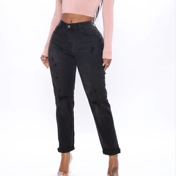 Midrise Boyfriend Jeans    - Picture 1 of 5